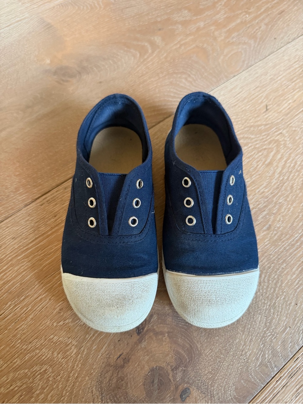Pepa London Navy Canvas Slip-On Sneakers